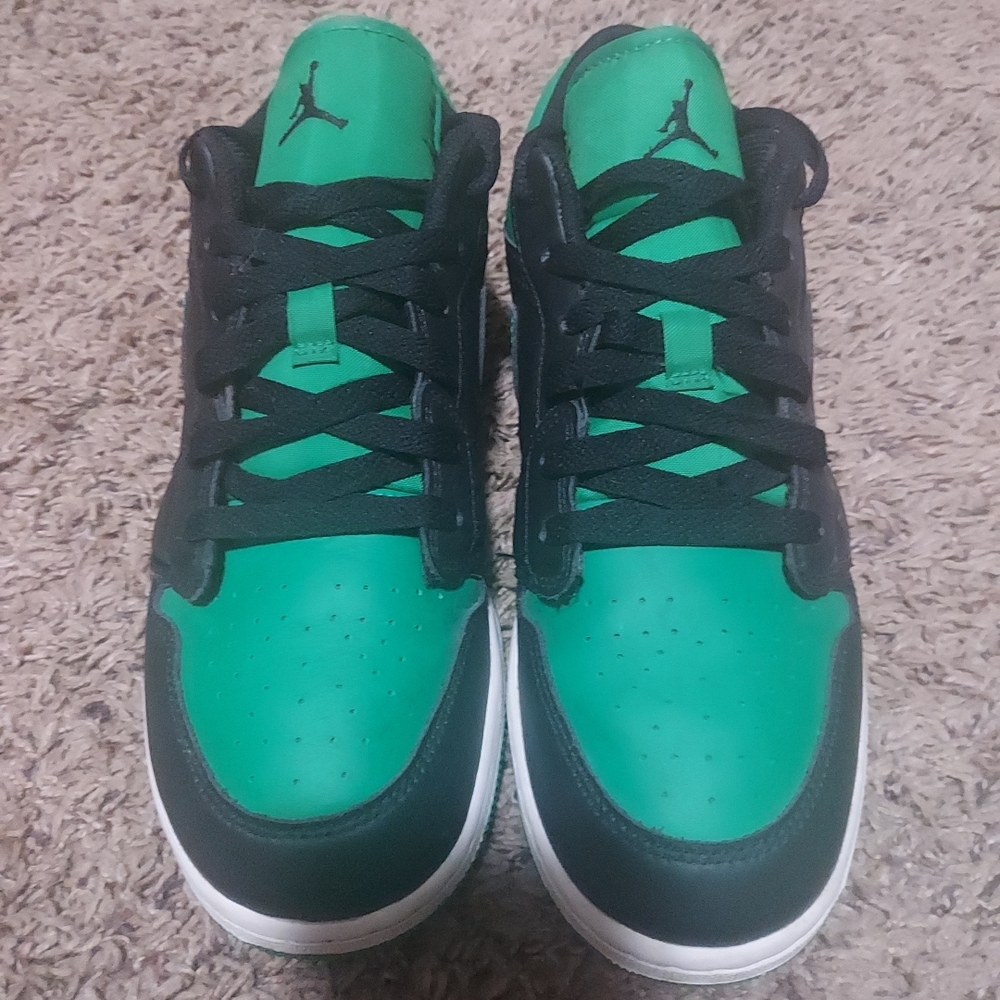 Jordan Green and Black Basketball Sneakers
